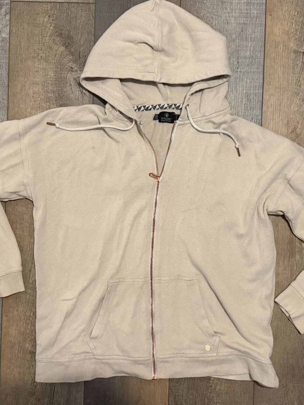 Volcom Lived in Lounge Zip Up Hoodie Womens Large